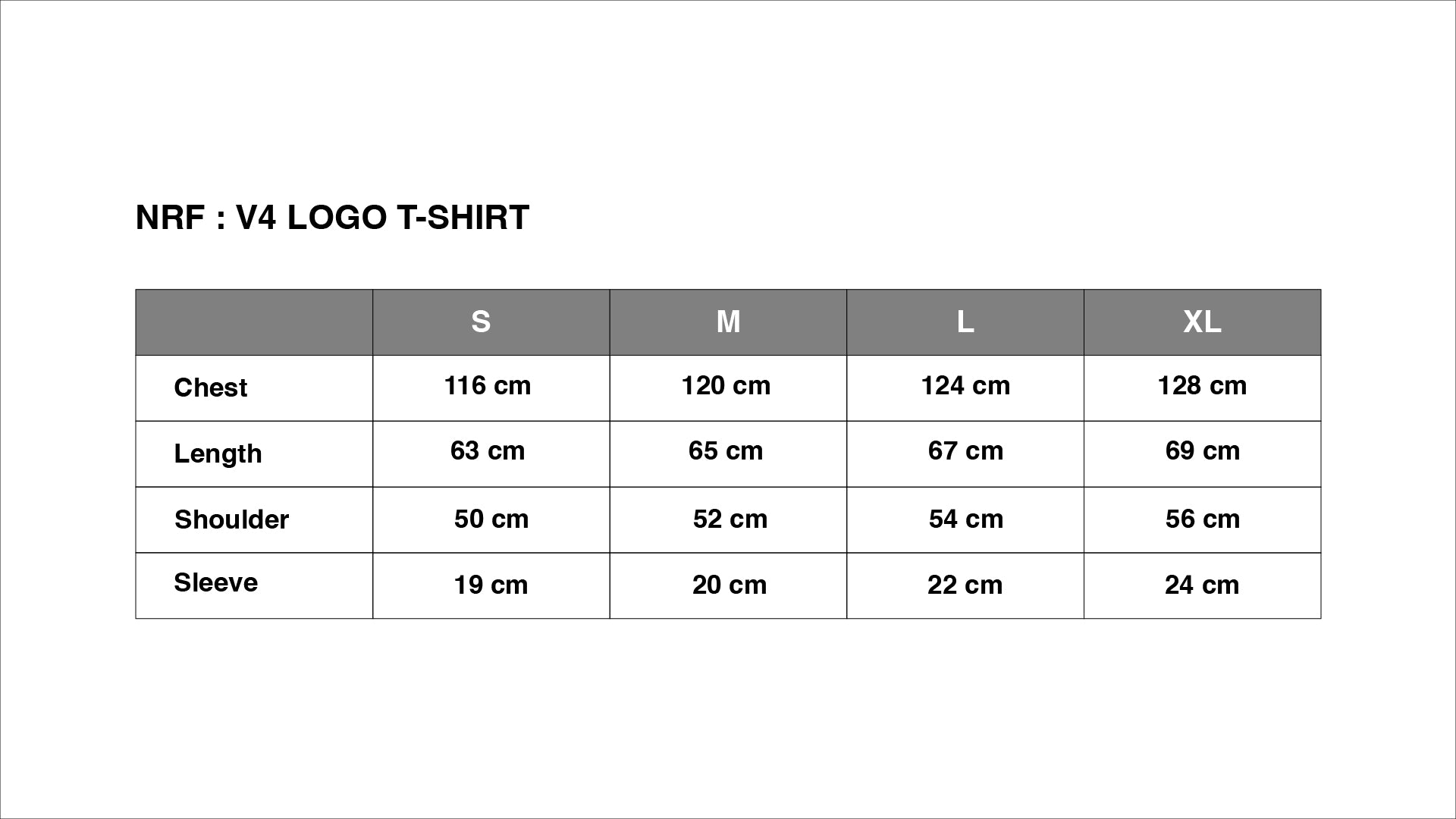 NRF : V4 LOGO T-SHIRT COOL GREY