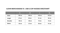 AJOHN MERCHANDISE V5 : ZIP HOODED SWEATSHIRT BLACK