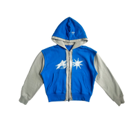 NRF™ : DOUBEL LAYERED HOODIE SWEATSHIRT TWO TONE ROYAL BLUE