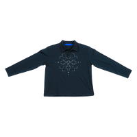 NRF™ : YANTRA DOUBLE NECK POLO L/S NAVY BLUE