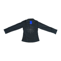 NRF™ : YANTRA WOMENWEAR DOUBLE NECK POLO L/S SOLID BLACK