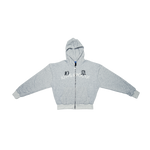 N.R.F.C : CLUB OF FURY DOUBLE LAYERED WARM UP HOODIE LIGHT GREY