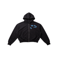 AJOHN MERCHANDISE V5 : ZIP HOODED SWEATSHIRT BLACK