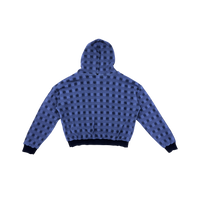 NRF™ : DOUBLE TROUBLE WAFFLE REVERSIBLE ZIP HOODED SWEATSHIRT STONE WASHED BLUE