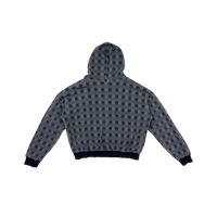 NRF™ : DOUBLE TROUBLE WAFFLE REVERSIBLE ZIP HOODED SWEATSHIRT STONE WASHED GREY