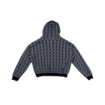 *WEBSITE EXCLUSIVE* NRF™ : DOUBLE TROUBLE WAFFLE REVERSIBLE ZIP HOODED SWEATSHIRT JET BLACK (GREY)
