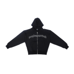 NRF : DEATHWISH ZIP HOODIE SOLID BLACK