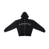 NRF : DEATHWISH ZIP HOODIE SOLID BLACK