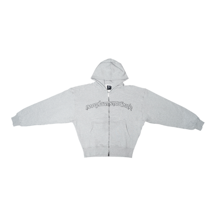 NRF : DEATHWISH ZIP HOODIE HEATHER GREY
