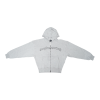 NRF : DEATHWISH ZIP HOODIE HEATHER GREY