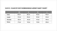 N.R.F.C : CLUB OF FURY WOMENSWEAR JERSEY BABY T-SHIRT CADGET GREY